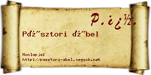 Pásztori Ábel névjegykártya