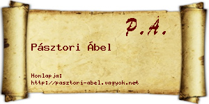 Pásztori Ábel névjegykártya